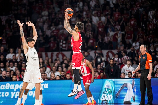 Олимпиакос переиграл Реал, камбек Дубая: результаты игрового дня Евролиги