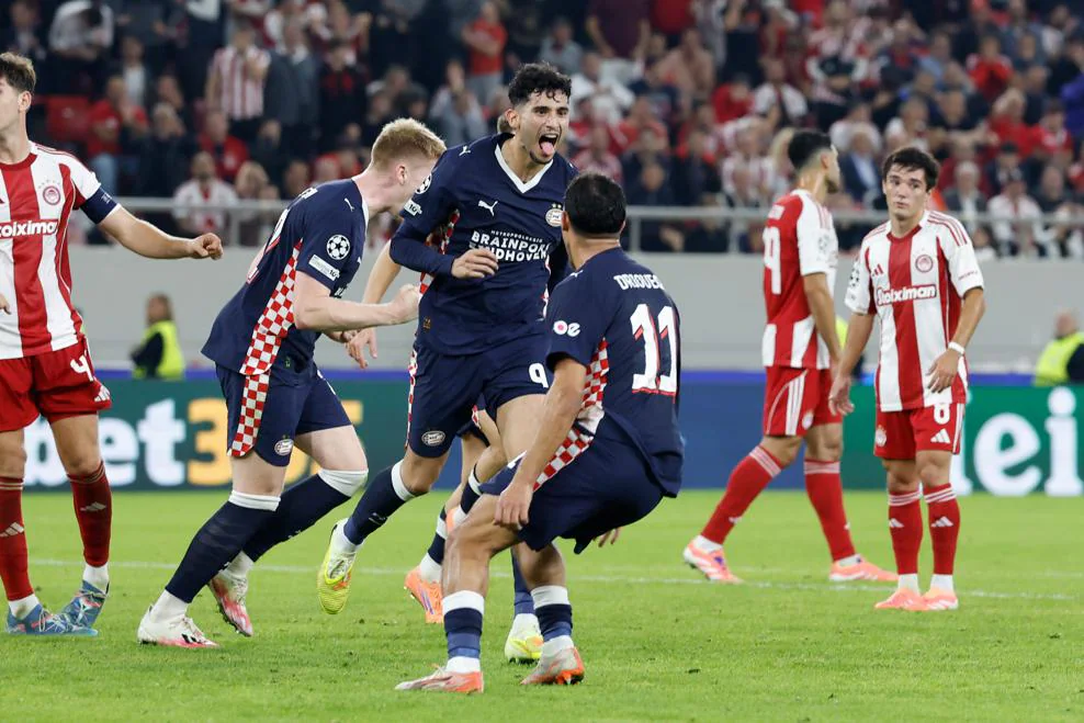 Олимпиакос Яремчука упустил победу над ПСВ на 90+3-й минуте в Лиге чемпионов