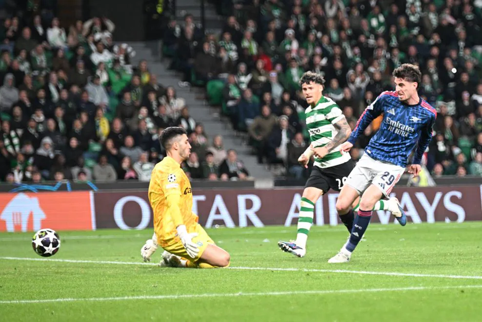 Арсенал вырвал победу у Спортинга в первом четвертьфинале Лиги чемпионов