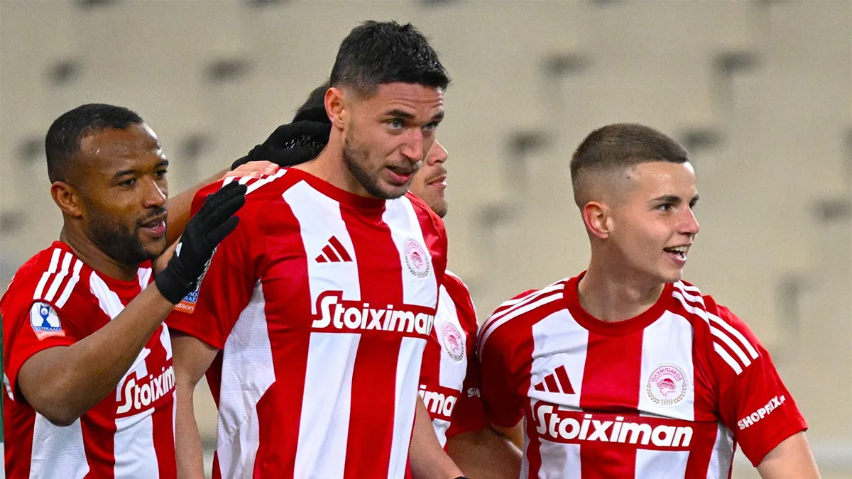 Яремчук оформив дубль після повернення у стартовий склад Олімпіакоса