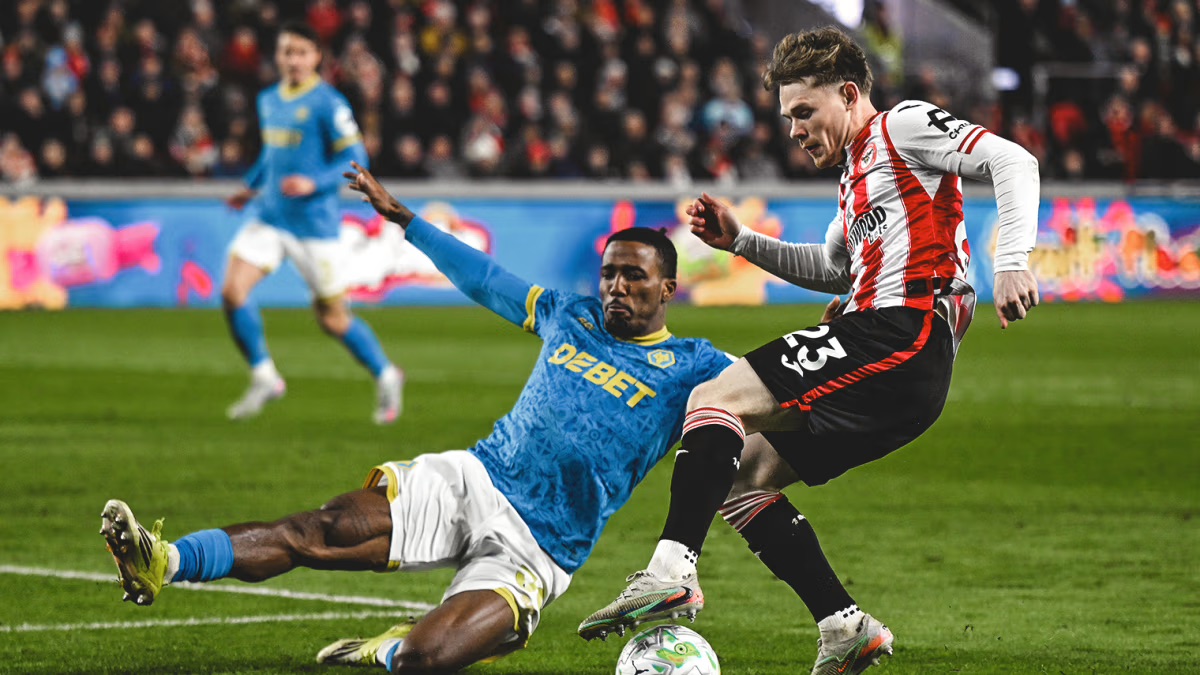 Брентфорд упустил победу над Вулверхэмптоном, растеряв преимущество в два мяча