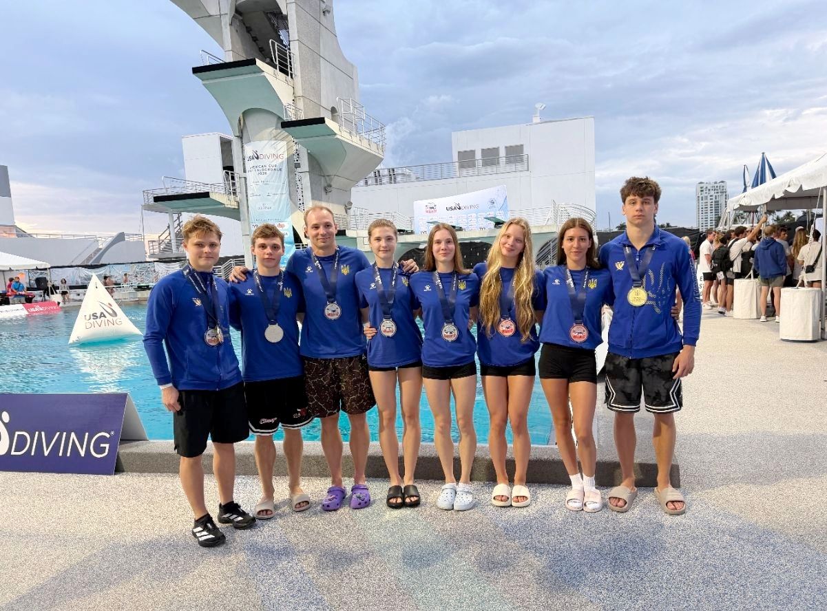 Україна здобула п’ять медалей і стала другою на Кубку США зі стрибків у воду